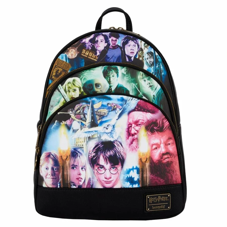 Loungefly Harry Potter - Trilogy Triple Pocket Mini Backpack 1 Loungefly Harry Potter - Trilogy Triple Pocket Mini Backpack