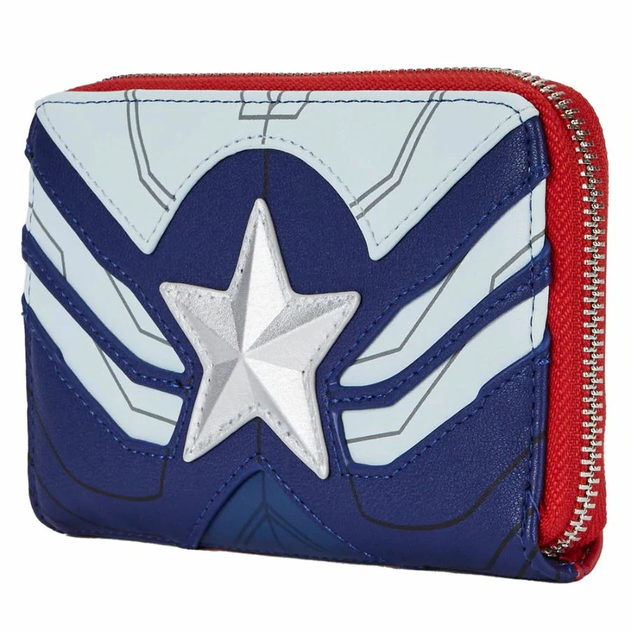 LOUNGEFLY Bags & Wallets The Falcon And The Winter Soldier - Captain America Zip Purse 2 LOUNGEFLY Bags & Wallets The Falcon And The Winter Soldier - Captain America Zip Purse