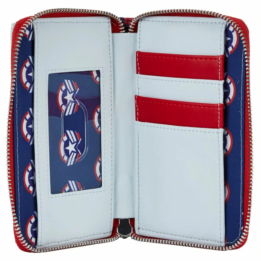 LOUNGEFLY Bags & Wallets The Falcon And The Winter Soldier - Captain America Zip Purse 3 LOUNGEFLY Bags & Wallets The Falcon And The Winter Soldier - Captain America Zip Purse