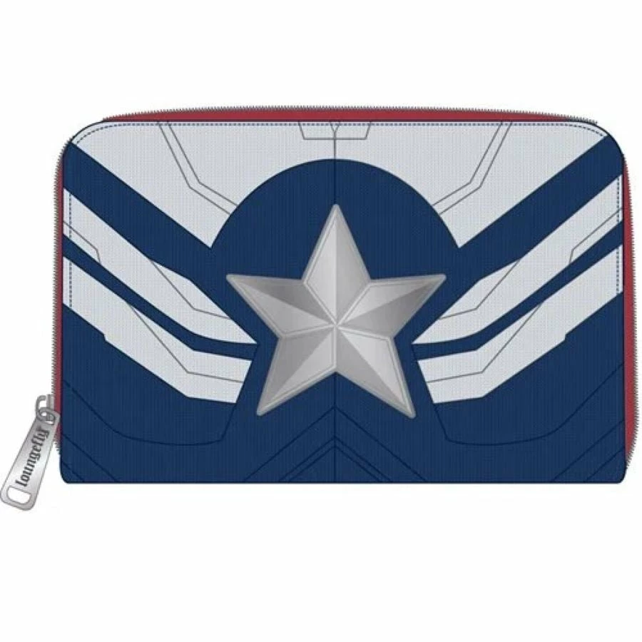 LOUNGEFLY Bags & Wallets The Falcon And The Winter Soldier - Captain America Zip Purse 5 LOUNGEFLY Bags & Wallets The Falcon And The Winter Soldier - Captain America Zip Purse