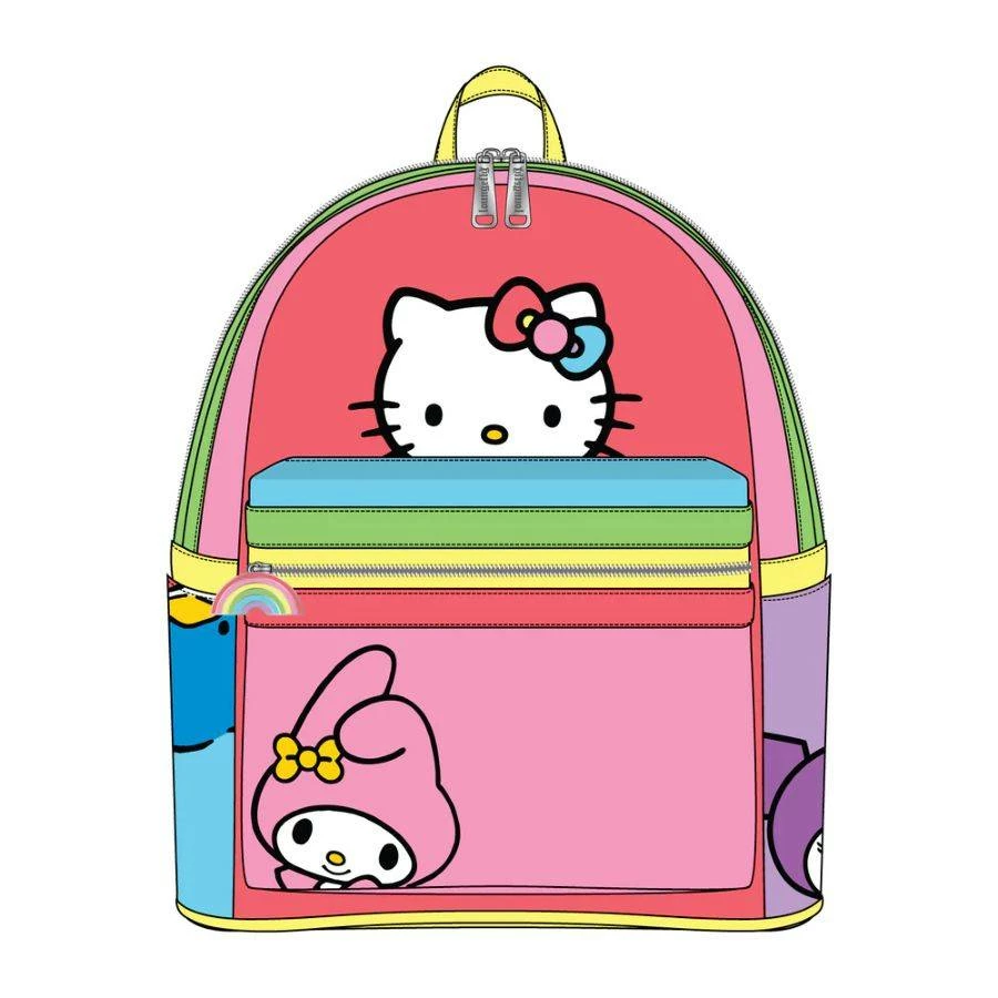 Loungefly Hello Kitty - Hello Kitty And Friends Color Block Mini Backpack Bags & Wallets 1 Loungefly Hello Kitty - Hello Kitty And Friends Color Block Mini Backpack Bags & Wallets