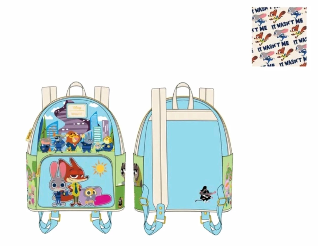 Loungefly Zootopia - Chibi Group Mini Backpack 2 Loungefly Zootopia - Chibi Group Mini Backpack