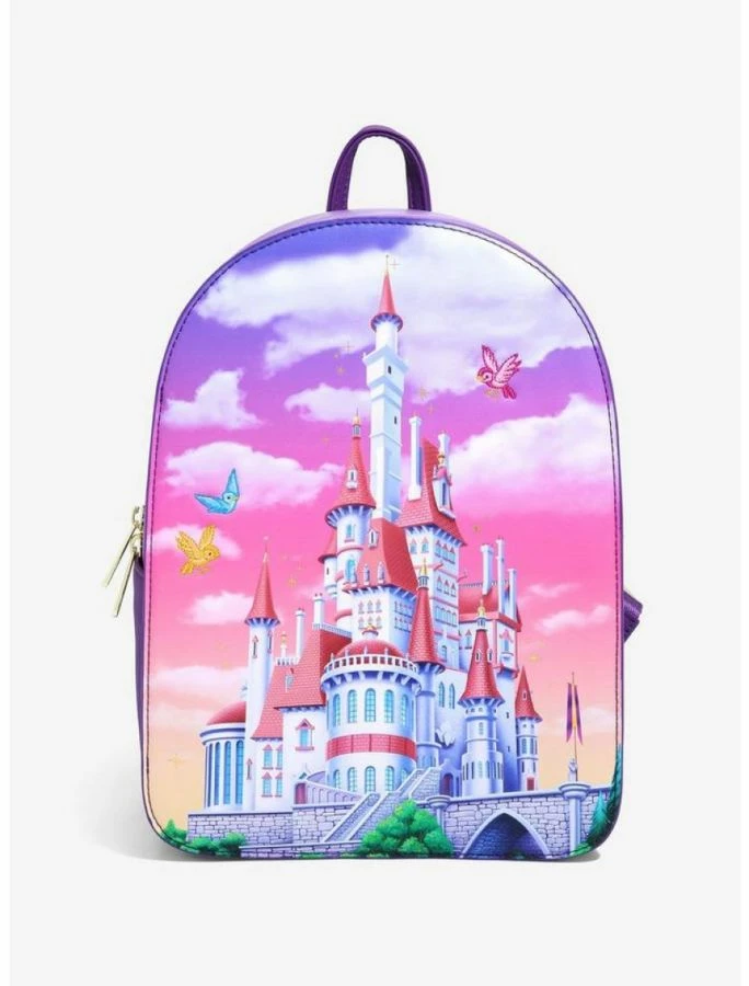 Loungefly Beauty And The Beast (1991) - Castle Snap Flap US Exclusive Mini Backpack Bags & Wallets 2 Loungefly Beauty And The Beast (1991) - Castle Snap Flap US Exclusive Mini Backpack Bags & Wallets