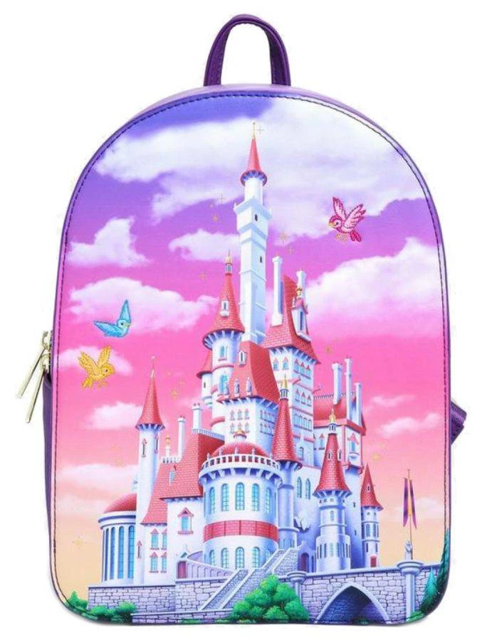 Loungefly Beauty And The Beast (1991) - Castle Snap Flap US Exclusive Mini Backpack Bags & Wallets 1 Loungefly Beauty And The Beast (1991) - Castle Snap Flap US Exclusive Mini Backpack Bags & Wallets