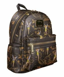 Loungefly Peter Pan - Tinker Bell Gold Print US Exclusive Backpack Bags & Wallets