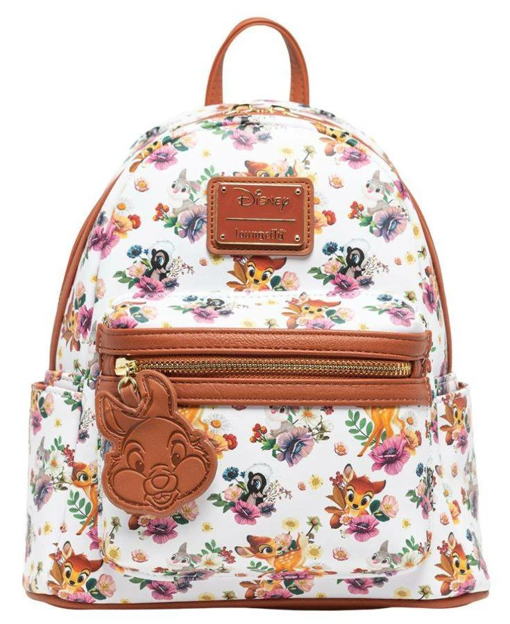 Loungefly Bambi (1942) - Bambi, Thumper & Flower Floral US Exclusive Mini Backpack Bags & Wallets 1 Loungefly Bambi (1942) - Bambi, Thumper & Flower Floral US Exclusive Mini Backpack Bags & Wallets