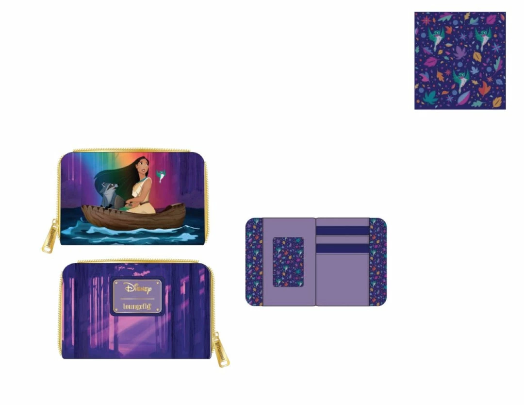 Loungefly Pocahontas - Just Around River Bend Zip Purse 2 Loungefly Pocahontas - Just Around River Bend Zip Purse
