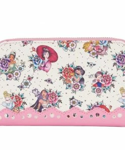 Loungefly Disney Princess - Floral Tattoo Zip Purse