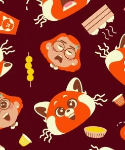 Loungefly Turning Red - Panda Zip Purse Bags & Wallets