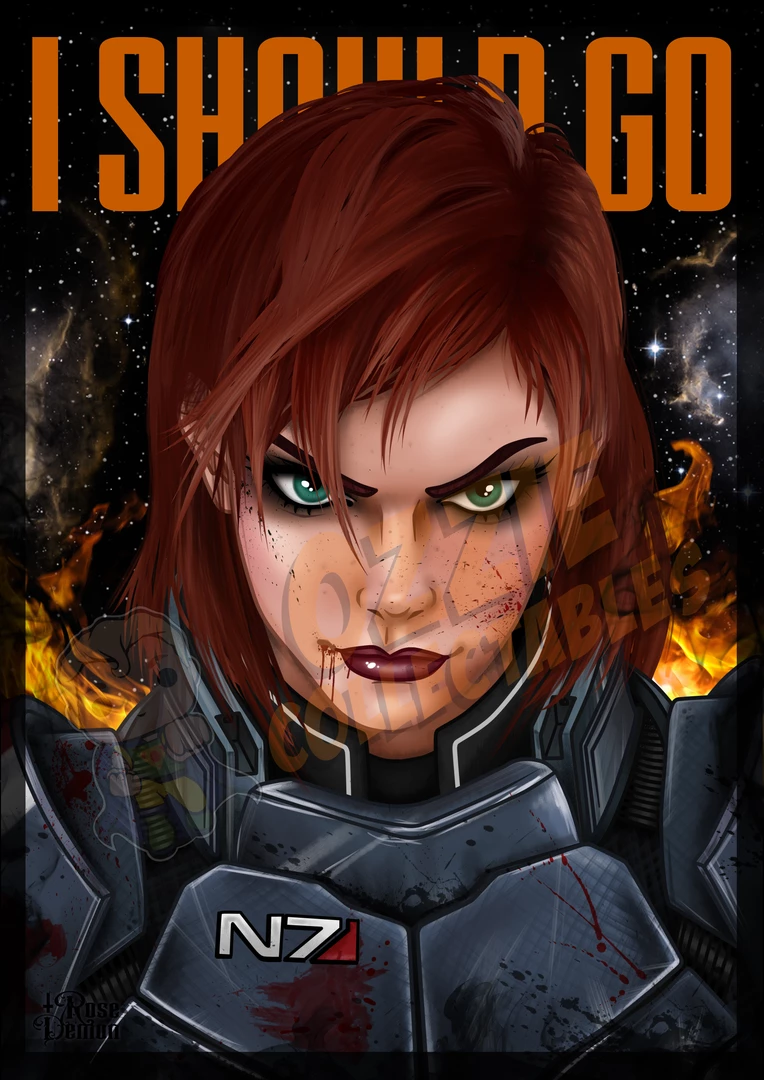 RoseDemon Mass Effect - Commander Jane Shepard (Paragon) - Rose Demon Art Print Poster Staff Picks 1 RoseDemon Mass Effect - Commander Jane Shepard (Paragon) - Rose Demon Art Print Poster Staff Picks
