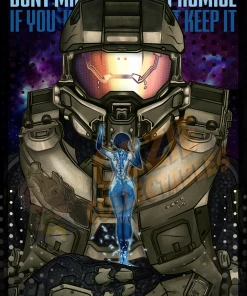 RoseDemon Staff Picks Halo - Master Chief - Rose Demon Art Print Poster