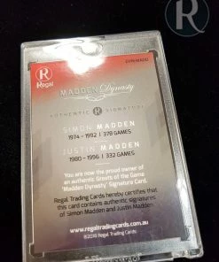 Regal Trading Cards Aussie Rules - 2018 Regal Football Madden Dynasty Dual Signature Card