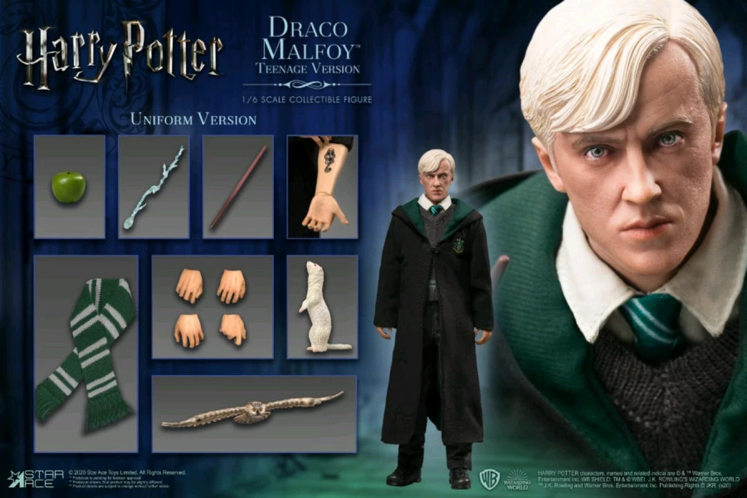 Star Ace Toys Harry Potter - Draco Malfoy Teenager Uniform 1:6 Scale 12" Action Figure 1 Star Ace Toys Harry Potter - Draco Malfoy Teenager Uniform 1:6 Scale 12" Action Figure