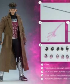 Sideshow Collectibles Marvel Comics - Gambit 12" Action Figure 17 Sideshow Collectibles Marvel Comics - Gambit 12