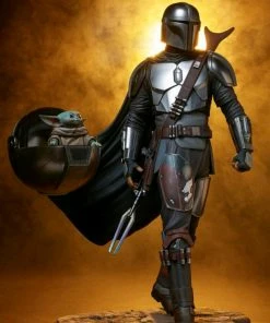 Sideshow Collectibles Star Wars: The Mandalorian - Mandalorian & The Child Premium Format Statue
