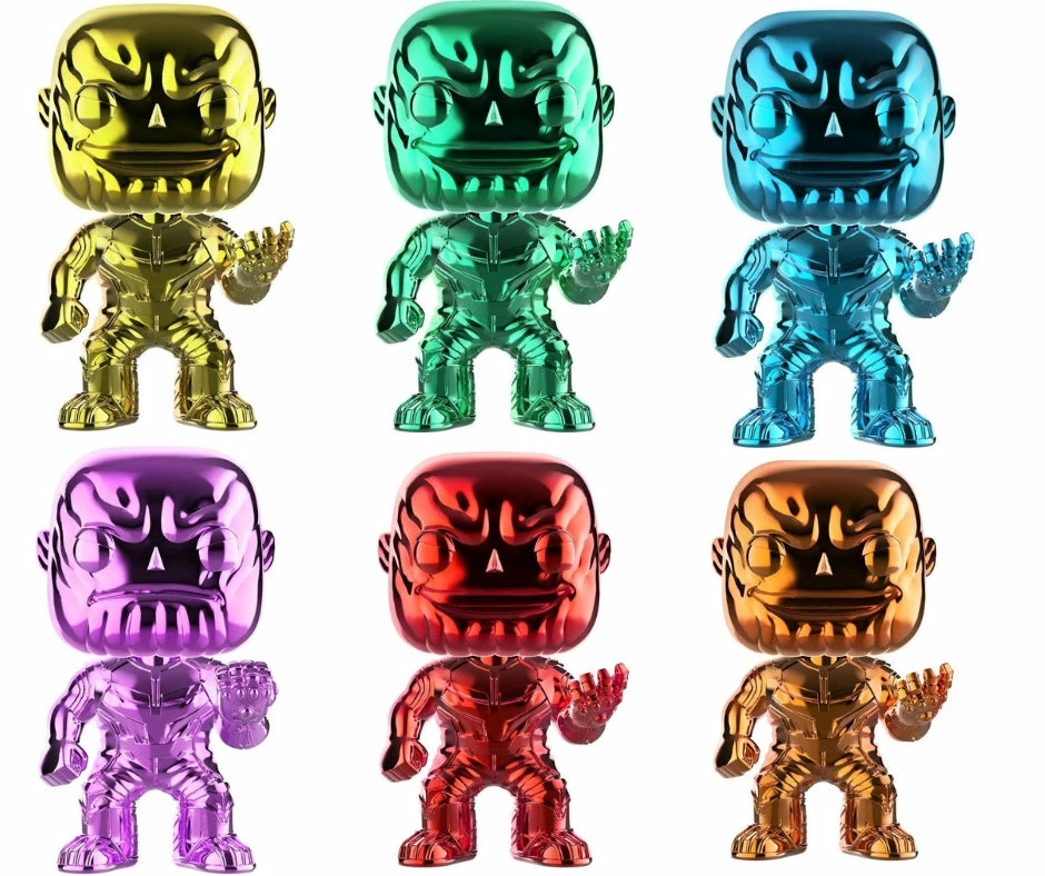 Funko Chrome Thanos Bundle - 6 POP! Vinyls 1 Funko Chrome Thanos Bundle - 6 POP! Vinyls