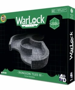 WizKids Games All Board Games WarLock Tiles - Dungeon Tile 3 Curves