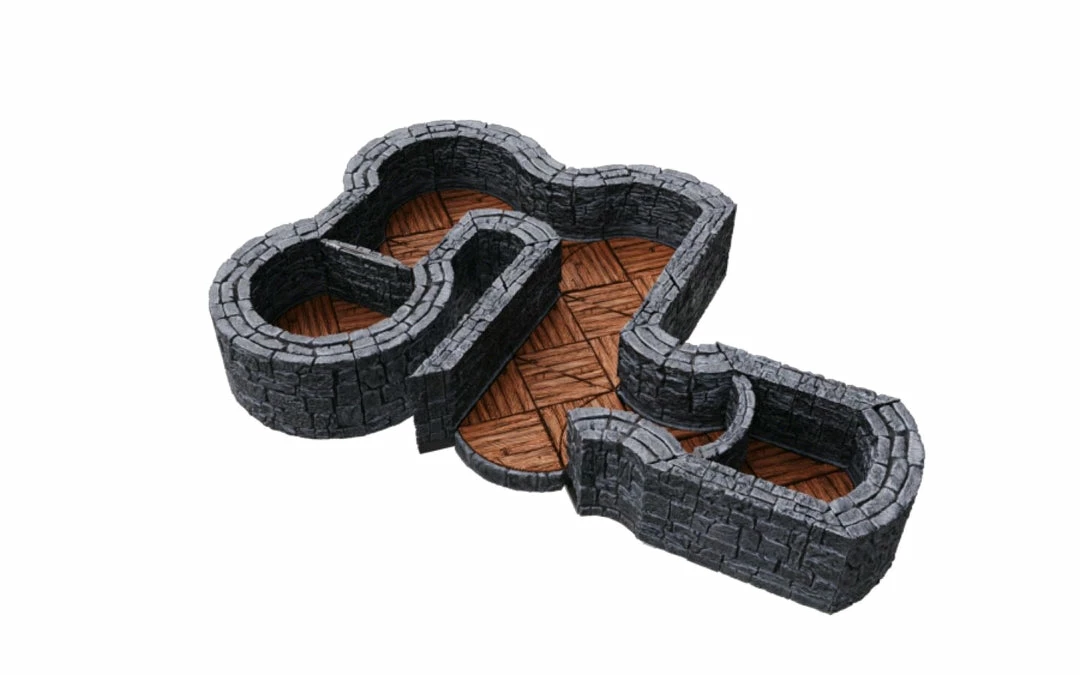 WizKids Games WarLock Tiles - Dungeon Angles & Curves 1 WizKids Games WarLock Tiles - Dungeon Angles & Curves