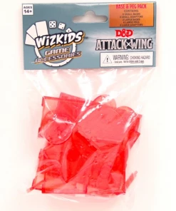 WizKids Games Dungeons & Dragons - Attack Wing Base & Pegs Set Red