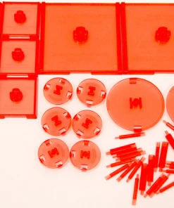 WizKids Games Dungeons & Dragons - Attack Wing Base & Pegs Set Red