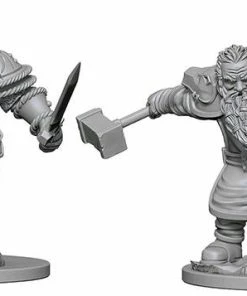 WizKids Games All Board Games Dungeons & Dragons - Nolzurs Marvelous Unpainted Minis: Dwarf Male Fighter