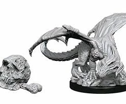WizKids Games All Board Games Dungeons & Dragons - Nolzurs Marvelous Unpainted Minis: Black Dragon Wyrmling