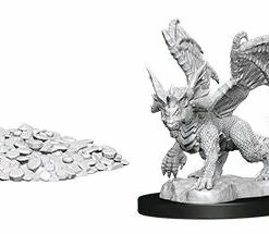 WizKids Games Dungeons & Dragons - Nolzurs Marvelous Unpainted Minis: Blue Dragon Wyrmling All Board Games