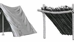 WizKids Games Wizkids - Deep Cuts Unpainted Miniatures: Tent & Lean-To All Board Games