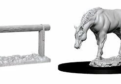 WizKids Games All Board Games Wizkids - Deep Cuts Unpainted Miniatures: Horse & Hitch