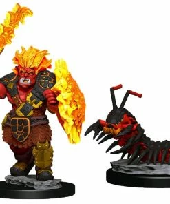 WizKids Games Wardlings - Fire Orc & Fire Centipede Pre-Painted Mini All Board Games