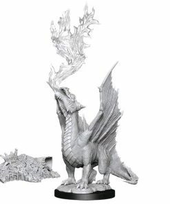 WizKids Games Dungeons & Dragons - Nolzurs Marvelous Unpainted Minis: Gold Dragon Wyrmling & Treasure