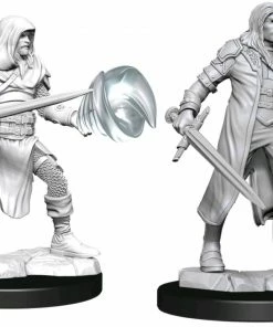 WizKids Games All Board Games Dungeons & Dragons - Nolzur's Marvelous Unpainted Minis: Multiclass Fighter Wizard Male