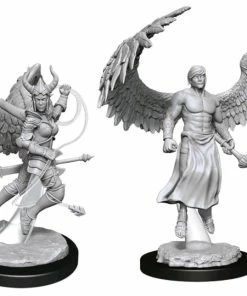 WizKids Games All Board Games Dungeons & Dragons - Nolzur's Marvelous Unpainted Minis: Deva & Erinyes
