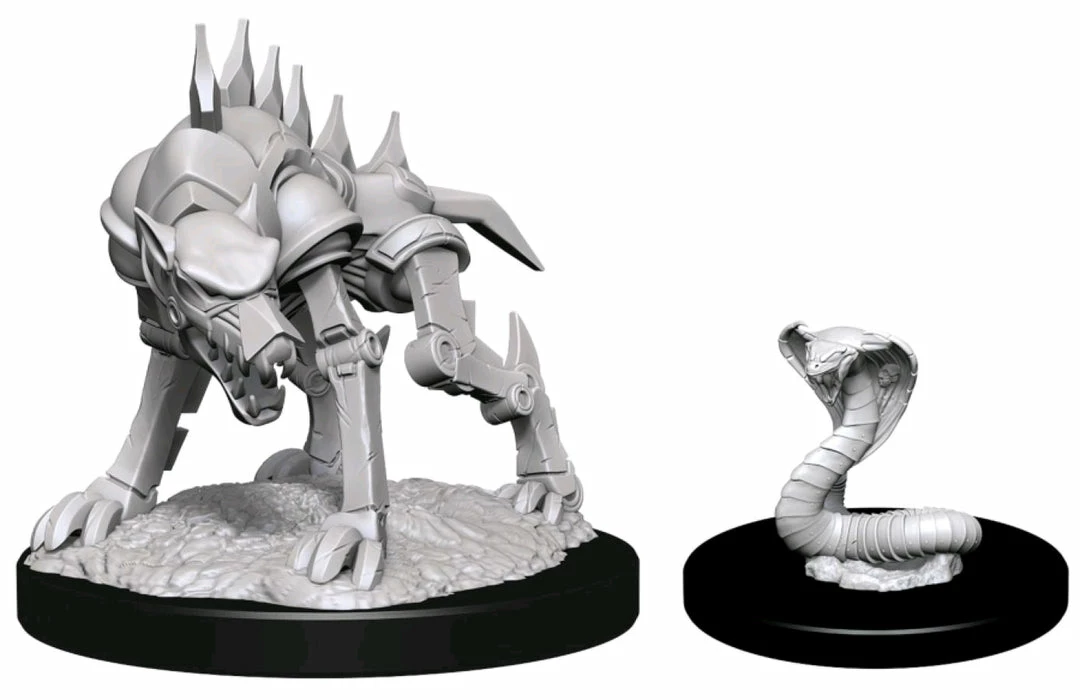 WizKids Games Dungeons & Dragons - Nolzur's Marvelous Unpainted Miniatures: Iron Cobra & Iron Defender All Board Games 1 WizKids Games Dungeons & Dragons - Nolzur's Marvelous Unpainted Miniatures: Iron Cobra & Iron Defender All Board Games