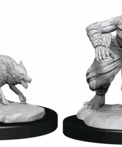 WizKids Games All Board Games Dungeons & Dragons - Nolzur's Marvelous Unpainted Miniatures: Jackalwere & Jackal