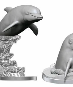 WizKids Games All Board Games WizKids - Deep Cuts Unpainted Miniatures: Dolphins