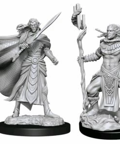 WizKids Games All Board Games Magic The Gathering - Unpainted Miniatures: Elf Fighter & Elf Cleric