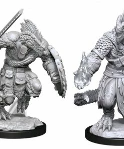 WizKids Games Dungeons & Dragons - Nolzur's Marvelous Unpainted Minis: Lizardfolk Barbarian & Cleric