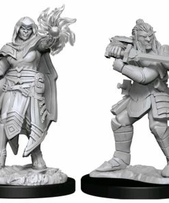 WizKids Games All Board Games Dungeons & Dragons - Nolzur's Marvelous Unpainted Minis: Hobgoblin Fighter Male & Wizard Female
