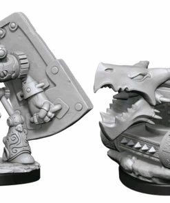 WizKids Games Dungeons & Dragons - Nolzur's Marvelous Unpainted Minis: Stone Defender & Oken Bolter