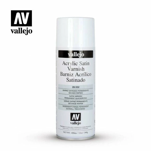 Ozzie Collectables Vallejo Aerosol - Satin Varnish 400ml 1 Ozzie Collectables Vallejo Aerosol - Satin Varnish 400ml