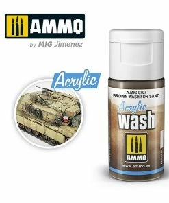 Ozzie Collectables Ammo By MIG Acrylic Washes: Brown Wash For Sand 15ml All Board Games