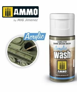 Ozzie Collectables Ammo By MIG Acrylic Washes: Dark Brown Wash 15ml