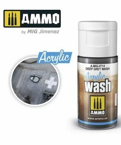 Ozzie Collectables All Board Games Ammo By MIG Acrylic Washes: Deep Grey Wash 15ml