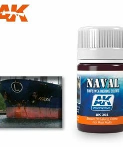 Ozzie Collectables AK Interactive Weathering Products - Brown Streaking Grime For Red Hulls
