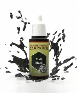 Ozzie Collectables All Board Games Army Painter Warpaints - Matt Black Acrylic Paint 18ml