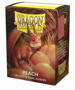 Ozzie Collectables Sleeves - Dragon Shield - Box 100 - Standard Size Dual Matte Peach Piip All Board Games