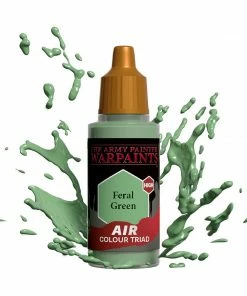 Ozzie Collectables All Board Games Army Painter Warpaints - Air Feral Green Acrylic Paint 18ml
