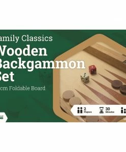 Ozzie Collectables LPG Wooden Folding Backgammon Case 45cm All Board Games