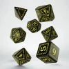 Ozzie Collectables All Board Games Q Workshop Runic Black & Yellow Dice Set 7